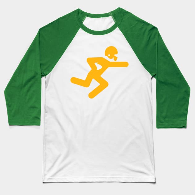 The Power Sweep Logo (Yellow) Baseball T-Shirt by The Power Sweep